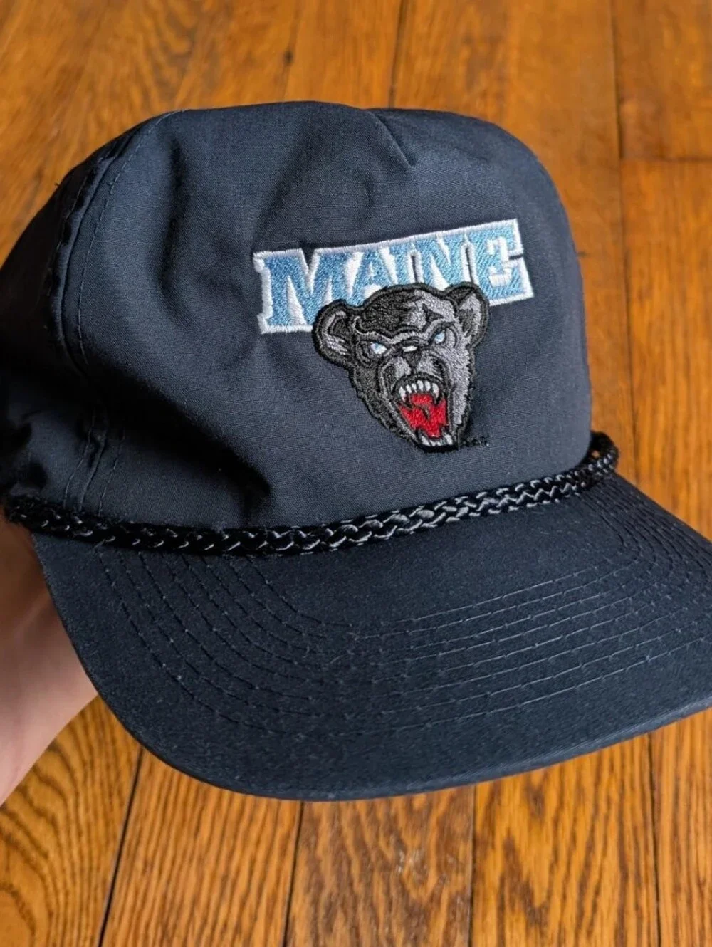Vintage University of Maine Black Bears Rope Snapback Hat Cap
